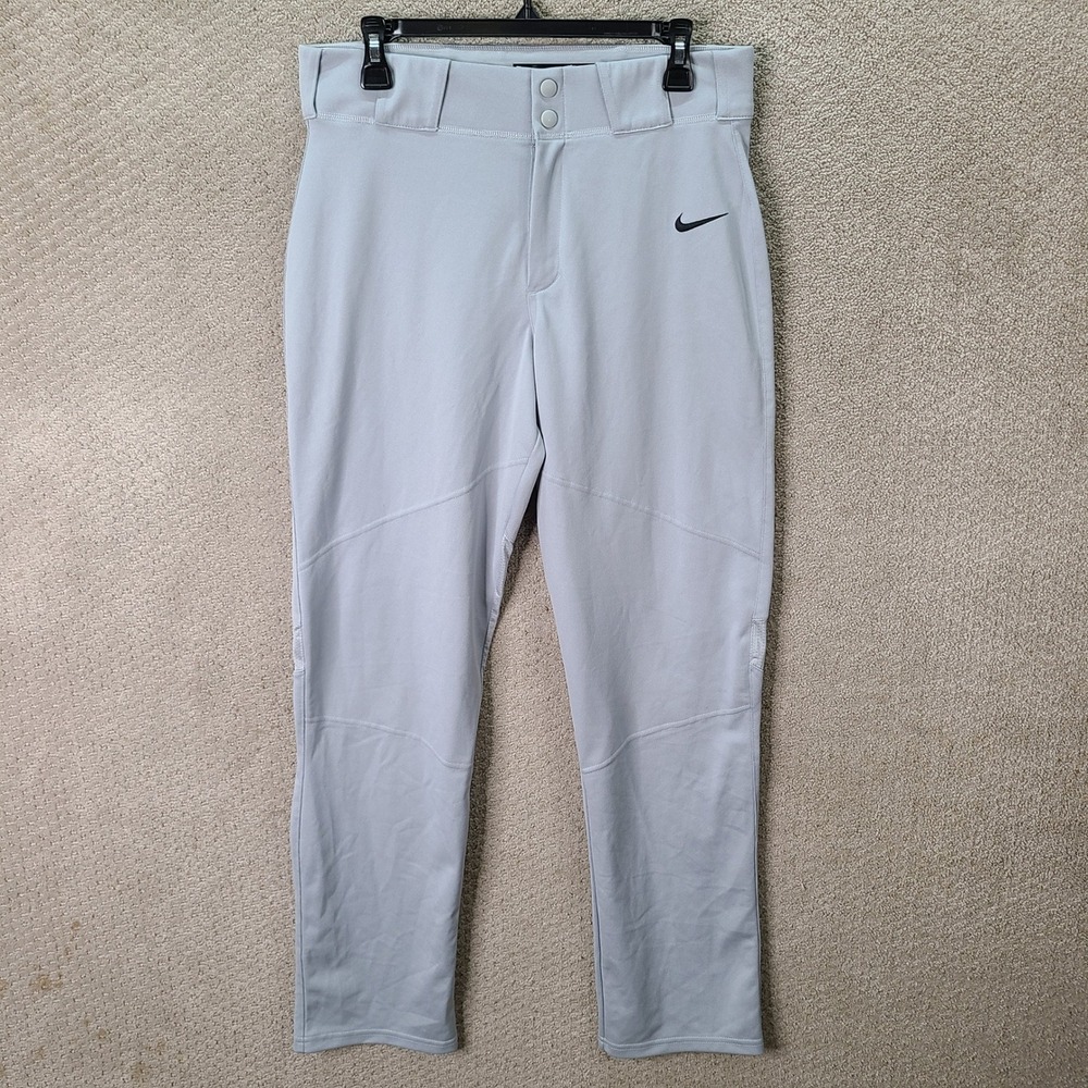 Nike Pants Mens Medium Gray Baseball Tapered Fit Polyester Athletic On Field